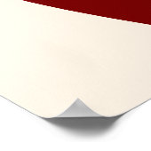 抽象芸術モダンアート幾何学図形（赤） ポスター (角)