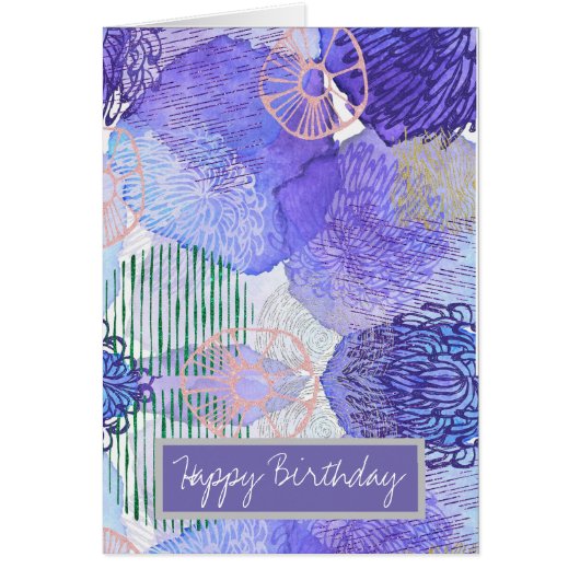 抽象芸術モダンアート青紫色 (正面)