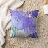 抽象芸術モダンアート青紫色 クッション (ブランケット)