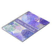抽象芸術モダンアート青紫色 ノートブック (左側)