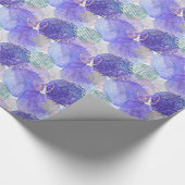 抽象芸術モダンアート青紫色 ラッピングペーパー (角)