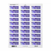 抽象芸術モダンアート青紫色 ラベル (フルシート)