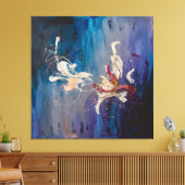 抽象芸術モダンアート – 宇宙の創造のダンス🌌✨ キャンバスプリント (インサイチュ (リビング))