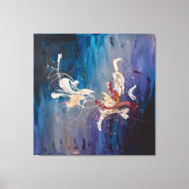 抽象芸術モダンアート – 宇宙の創造のダンス🌌✨ キャンバスプリント