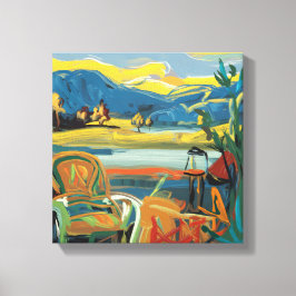 抽象芸術モダンアート：色々な旅 キャンバスプリント