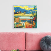 抽象芸術モダンアート：色々な旅 キャンバスプリント (インサイチュ (リビング))