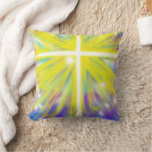 抽象芸術モダンイエスイースター復活クロス クッション (ブランケット)