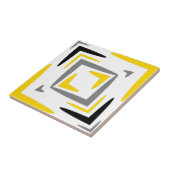 抽象芸術モダンイエローグレイ タイル (側面)