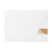 抽象芸術モダンイエローテラコタ芸術的結婚ズ ラップアラウンド宛名ラベル (裏面)