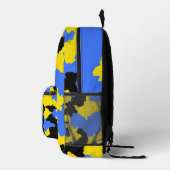 抽象芸術モダンイエローブルーブラックパターンデザイン プリントバックパック (右)