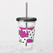 抽象芸術モダンイチゴのパターン アクリルタンブラー (右)