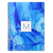 抽象芸術モダンインジゴモノグラム絵画ズ ノートブック (正面)