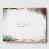 抽象芸術モダンウォーターカラーテラコッタ結婚ズ ゲストブック (裏面)