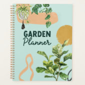 抽象芸術モダンウォーターカラーハウスプラントガーデン プランナー手帳 (正面)