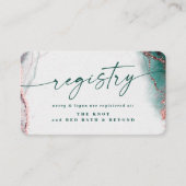 抽象芸術モダンエメラルドグ結婚リーンの登記簿 エンクロージャーカード (正面)