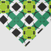 抽象芸術モダンエメラルドライムグリーン&ブラックパターン 薄葉紙 (詳細)