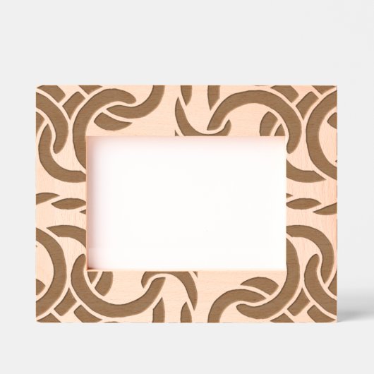 抽象芸術モダンエレガントケルト結び目模様シ男らしック レーザー彫刻フレーム (正面)