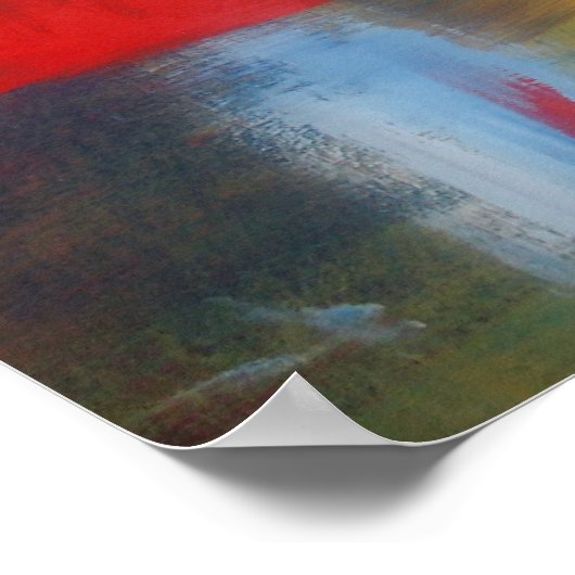 抽象芸術モダンオリジナル絵画のプリントポスター ポスター (角)