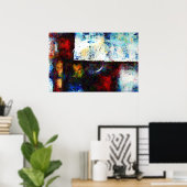 抽象芸術モダンオリジナル絵画のプリントポスター ポスター (ホームオフィス)