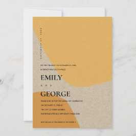 抽象芸術モダンオレンジさび私たちはノットカードを結んだ サンキューカード