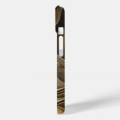 抽象芸術モダンオレンジと金ゴールドスパイラル Case-Mate iPhoneケース (裏面 / 左)