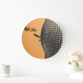 抽象芸術モダンオレンジの技術アーティザン ラージ壁時計 (ホーム)