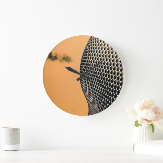 抽象芸術モダンオレンジの技術アーティザン ラージ壁時計 (ホーム)