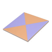 抽象芸術モダンオレンジ色の紫色の幾何三角形 タイル (側面)