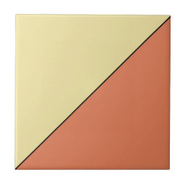 抽象芸術モダンオレンジ色の黄色い三角形 タイル