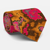 抽象芸術モダンオレンジ色ピンク青パターン ネクタイ (ロール)