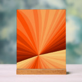 抽象芸術モダンオレンジ赤バニラグラフィックフラクタル アクリルサイン (ニュートラル)