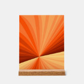 抽象芸術モダンオレンジ赤バニラグラフィックフラクタル アクリルサイン (正面)