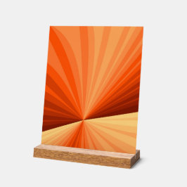 抽象芸術モダンオレンジ赤バニラグラフィックフラクタル アクリルサイン