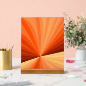 抽象芸術モダンオレンジ赤バニラグラフィックフラクタル アクリルサイン (ウェディング)