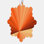 抽象芸術モダンオレンジ赤バニラグラフィックフラクタル オーナメントカード (左)