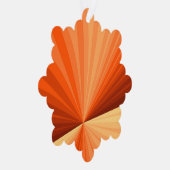 抽象芸術モダンオレンジ赤バニラグラフィックフラクタル オーナメントカード (右)