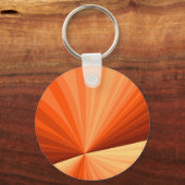 抽象芸術モダンオレンジ赤バニラグラフィックフラクタル キーホルダー (正面)