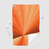 抽象芸術モダンオレンジ赤バニラグラフィックフラクタル ゴルフタオル (インサイチュ)