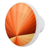 抽象芸術モダンオレンジ赤バニラグラフィックフラクタル セラミックノブ (右)