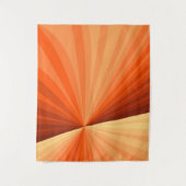 抽象芸術モダンオレンジ赤バニラグラフィックフラクタル タペストリー (正面)