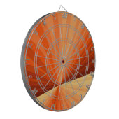 抽象芸術モダンオレンジ赤バニラグラフィックフラクタル ダーツボード (正面左)
