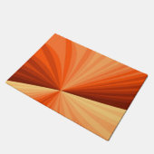 抽象芸術モダンオレンジ赤バニラグラフィックフラクタル ドアマット (アングル)