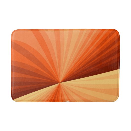 抽象芸術モダンオレンジ赤バニラグラフィックフラクタル バスマット (正面)