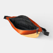 抽象芸術モダンオレンジ赤バニラグラフィックフラクタル ファニーパック (見開き)