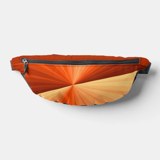 抽象芸術モダンオレンジ赤バニラグラフィックフラクタル ファニーパック (レイダウン)