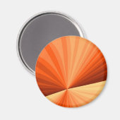 抽象芸術モダンオレンジ赤バニラグラフィックフラクタル マグネット (正面/裏面)