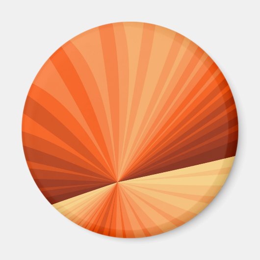 抽象芸術モダンオレンジ赤バニラグラフィックフラクタル マグネット (正面)