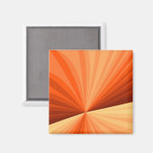 抽象芸術モダンオレンジ赤バニラグラフィックフラクタル マグネット (正面/裏面)