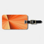 抽象芸術モダンオレンジ赤バニラグラフィックフラクタル ラゲッジタグ (正面横)