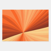 抽象芸術モダンオレンジ赤バニラグラフィックフラクタル ラッピングペーパーシート (正面)